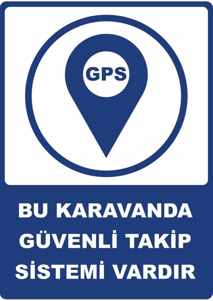 Karavanda Güvenli Takip Sistemi Dijital Uv Folyo Baskı Uyarı Etiket Yapıştırma Sticker 12.5X17.5 cm