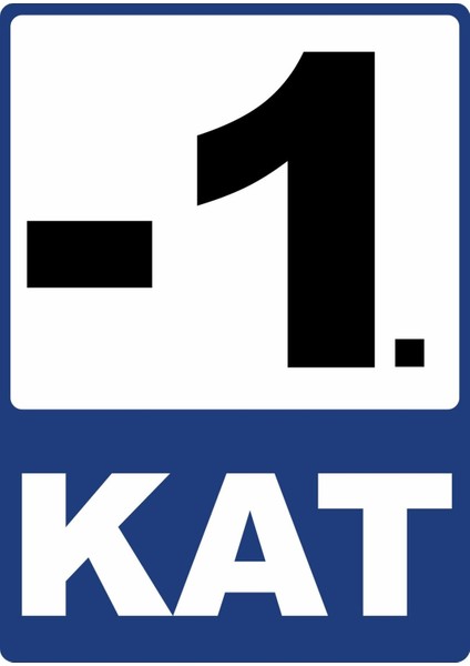 -1. Kat Pvc Plakalı Uyarı Levhası Dekota Dijital Uv Baskı Yapışkanlı 25X35 cm