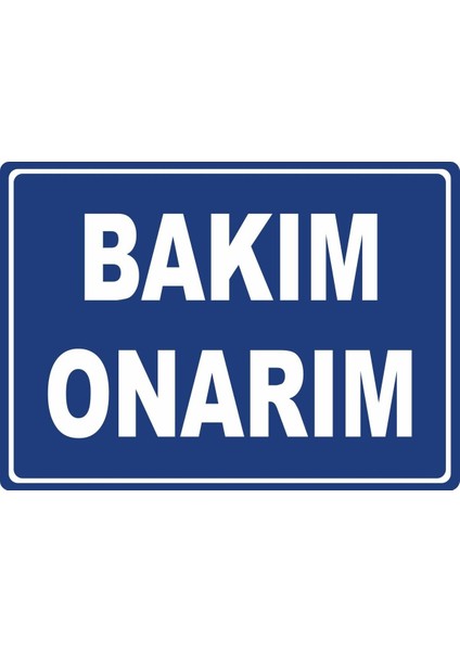 Bakım Onarım #2 Dijital Uv Folyo Baskı Uyarı Etiket Yapıştırma Sticker 35X25 cm