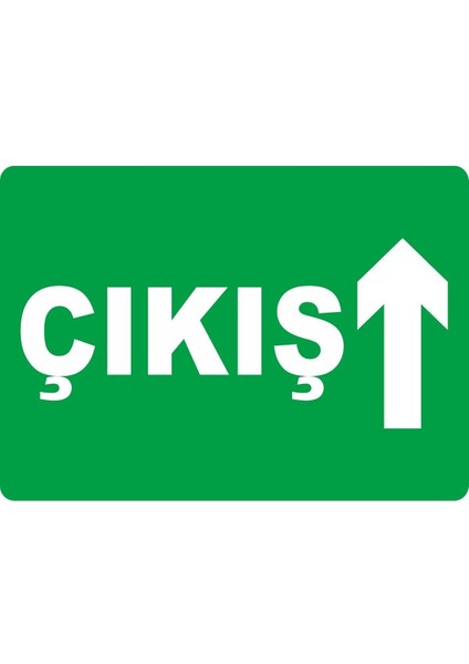 Çıkış #6 Pvc Plakalı Uyarı Levhası Dekota Dijital Uv Baskı Yapışkanlı 35X25 cm