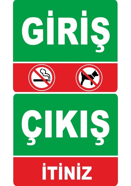 Giriş Çıkış Itiniz Pvc Dijital Uv Folyo Yapışkan Baskı Uyarı Dekota Yapıştırmalı 25X25
