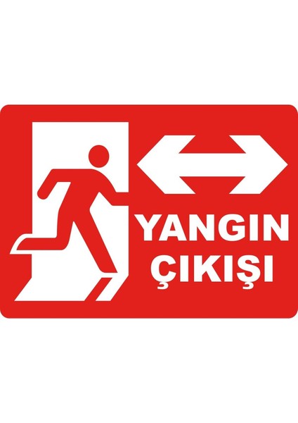 Yangın Çıkışı #5 Dijital Uv Folyo Yapışkan Baskı Uyarı Etiket Yapıştırma Sticker 35X25