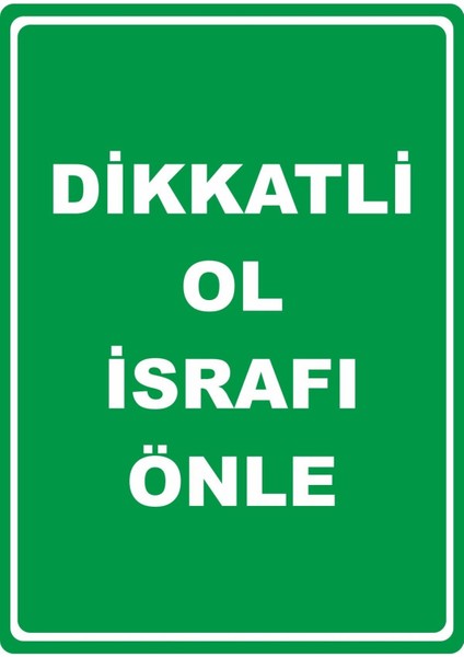Dikkatli Ol Israfı Önle Dijital Uv Folyo Yapışkan Baskı Uyarı Etiket Yapıştırma Sticker 25X35