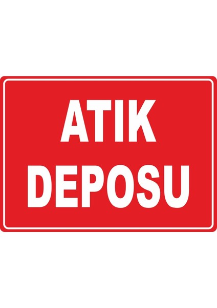 Atık Deposu 4 Dijital Uv Folyo Baskı Etiket Yapıştırma Sticker 35X25