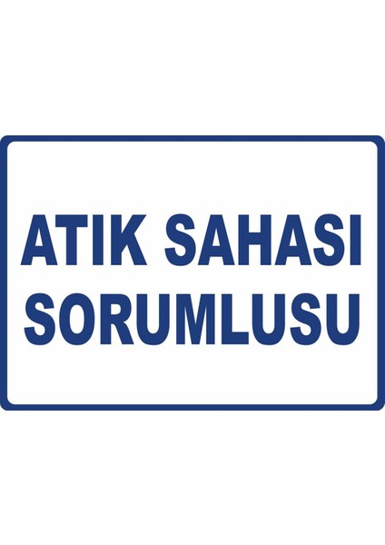 Atık Sahası Sorumlusu Dijital Uv Folyo Yapışkan Baskı Uyarı Etiket Yapıştırma Sticker 35X25