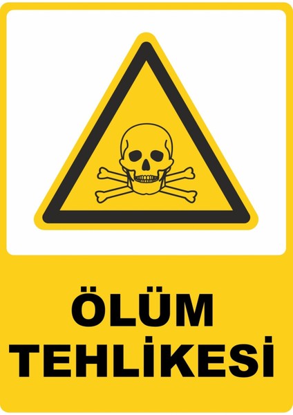 Ölüm Tehlikesi Dijital Uv Folyo Yapışkan Baskı Uyarı Etiket Yapıştırma Sticker 25X35