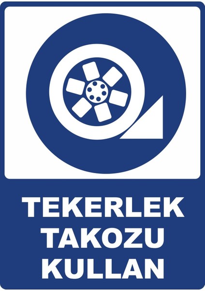 Tekerlek Takozu Kullan Dijital Uv Folyo Yapışkan Baskı Uyarı Etiket Yapıştırma Sticker 12.5X17.5