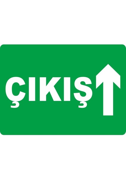 Çıkış #6 Pvc Plakalı Uyarı Levhası Dekota Dijital Uv Baskı Yapışkanlı 17.5X12.5 cm