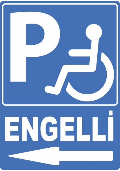 Engelli Dijital Uv Folyo Baskı Uyarı Etiket Yapıştırma Sticker 12.5X17.5 cm