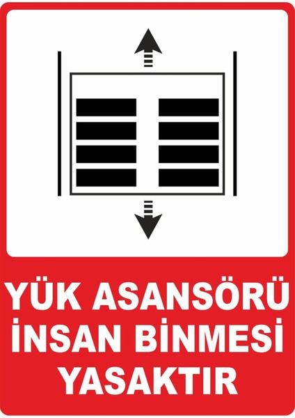 Yük Asansörü Dijital Uv Folyo Yapışkan Baskı Uyarı Etiket Yapıştırma Sticker 25X35