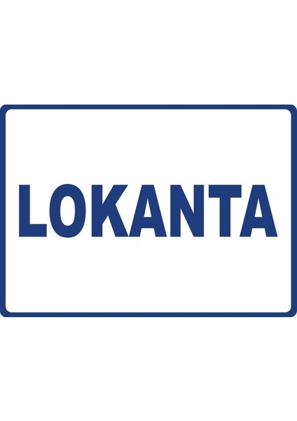 Lokanta Dijital Uv Folyo Baskı Uyarı Etiket Yapıştırma Sticker 35X25 cm