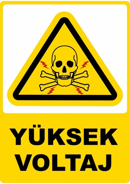 Yüksek Voltaj Dijital Uv Folyo Baskı Uyarı Etiket Yapıştırma Sticker 25X35
