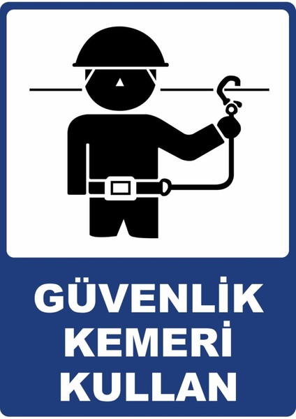 Güvenlik Kemeri Kullan Dijital Uv Folyo Baskı Uyarı Etiket Yapıştırma Sticker 25X35