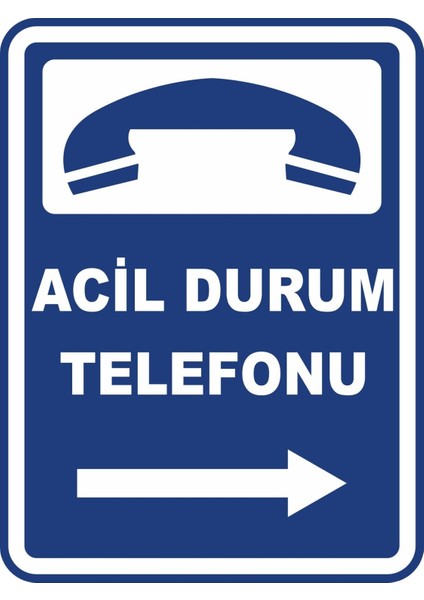 Acil Durum Telefonu Dijital Uv Folyo Yapışkan Baskı Uyarı Etiket Yapıştırma Sticker 12.5X17.5