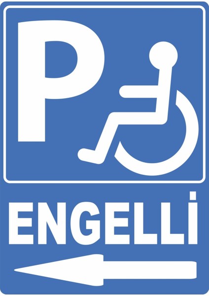 Engelli Dijital Uv Folyo Baskı Uyarı Etiket Yapıştırma Sticker 25X35 cm