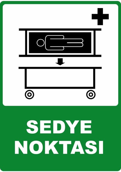 Sedye Noktası Pvc Plakalı Uyarı Levhası Dekota Dijital Uv Baskı Yapışkanlı 12.5X17.5