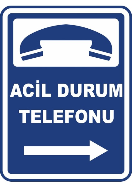 Acil Durum Telefonu Dijital Uv Folyo Yapışkan Baskı Uyarı Etiket Yapıştırma Sticker 25X35