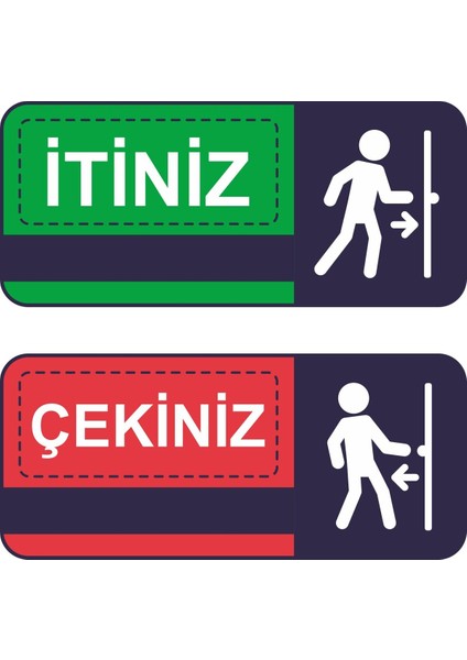 Itiniz Çekiniz Dijital Uv Folyo Baskı Yapışkanlı Uyarı Etiket Yapıştırma Sticker 25X11 cm