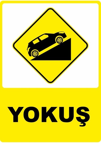 Yokuş Araba Dijital Uv Folyo Yapışkan Baskı Uyarı Etiket Yapıştırma Sticker 12.5X17.5
