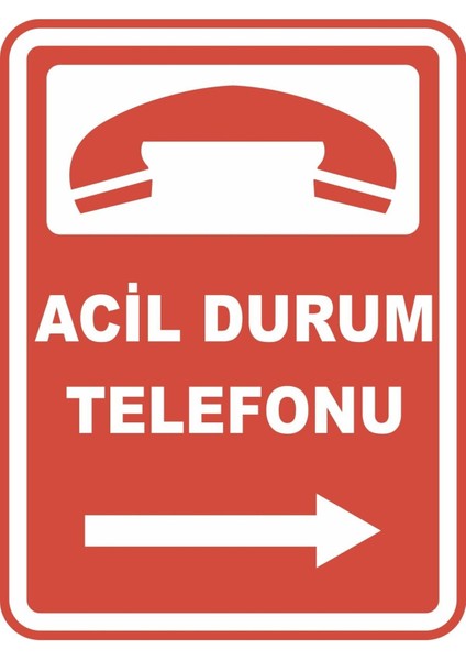 Acil Durum Telefonu Dijital Uv Folyo Yapışkan Baskı Uyarı Etiket Yapıştırma Sticker 12.5X17.5