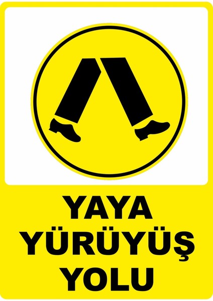 Yaya Yürüyüş Yolu Dijital Uv Folyo Yapışkan Baskı Uyarı Etiket Yapıştırma Sticker 25X35