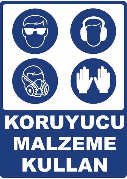 Koruyucu Malzeme Kullan Dijital Uv Folyo Baskı Yapışkanlı Uyarı Etiket Yapıştırma Sticker 25X35 cm