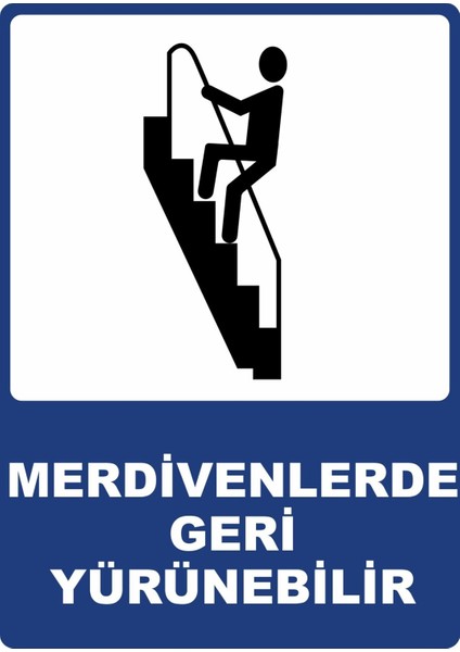 Merdivenlerde Geri Yürünebilir Dijital Uv Folyo Baskı Uyarı Etiket Yapıştırma Sticker 12.5X17.5