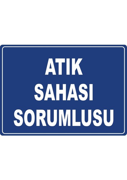 Atık Sahası Sorumlusu Dijital Uv Folyo Baskı Etiket Yapıştırma STICKER17.5X12.5