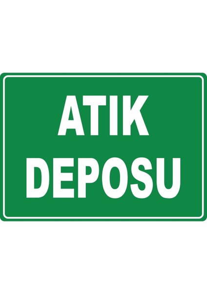 Atık Deposu 3 Dijital Uv Folyo Baskı Etiket Yapıştırma Sticker 35X25