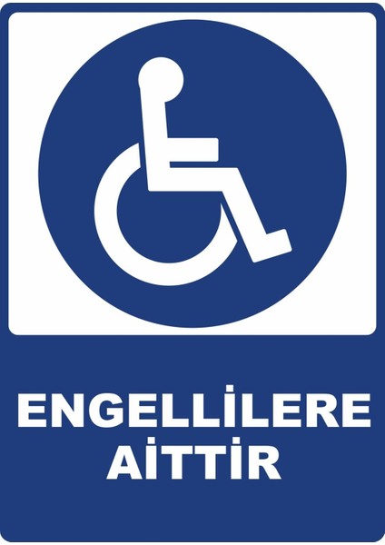Engellilere Aittir Dijital Uv Folyo Yapışkan Baskı Uyarı Etiket Yapıştırma Sticker 12.5X17.5
