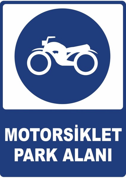 Motorsiklet Park Alanı Dijital Uv Folyo Baskı Uyarı Etiket Yapıştırma Sticker 12.5X17.5