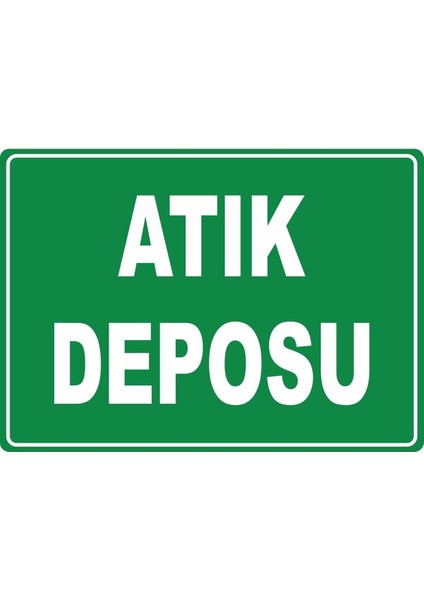 Atık Deposu 3 Uv Folyo Baskı Etiket Yapıştırma Sticker 17.5X12.5