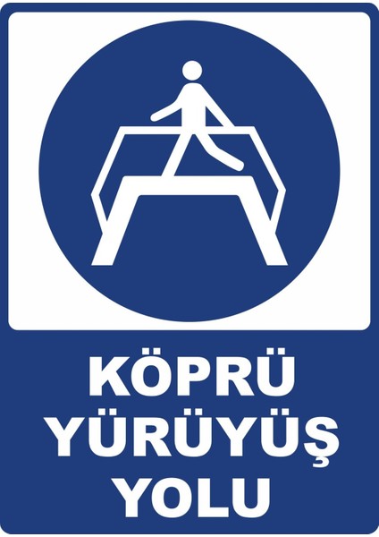 Köprü Yürüyüş Yolu Dijital Uv Folyo Yapışkan Baskı Uyarı Etiket Yapıştırma Sticker 25X35