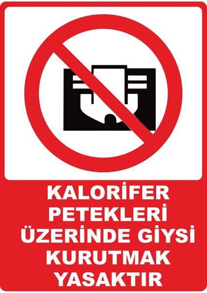 Giysi Kurutmak Yasaktır Dijital Uv Folyo Baskı Uyarı Etiket Yapıştırma Sticker 25X35 cm