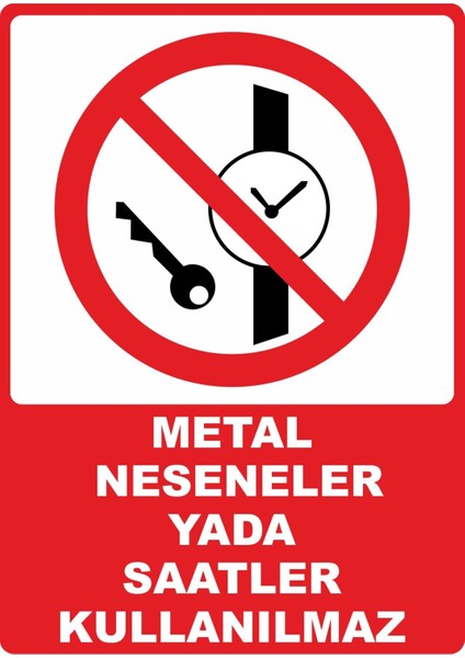Metal Nesneler Kullanılmaz Dijital Uv Folyo Baskı Uyarı Etiket Yapıştırma Sticker 25X35 cm