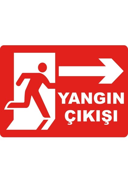Yangın Çıkışı #1 Dijital Uv Folyo Yapışkan Baskı Uyarı Etiket Yapıştırma Sticker 17.5X12.5