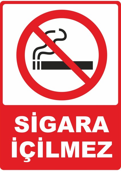 Sigara Içilmez Dijital Uv Folyo Yapışkanlı Baskı Uyarı Etiket Yapıştırma Sticker 25X35 cm