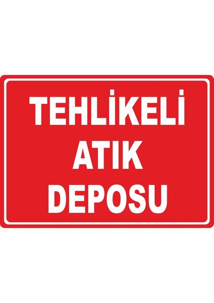 Tehlikeli Atık Deposu Dijital Uv Folyo Yapışkan Baskı Uyarı Etiket Yapıştırma Sticker 17.5X12.5