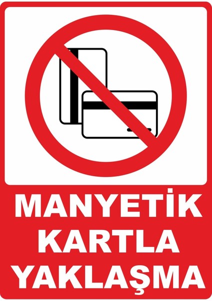 Manyetik Kartla Yaklaşma Dijital Uv Folyo Baskı Uyarı Etiket Yapıştırma Sticker 12.5X17.5