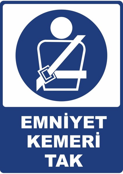 Emniyet Kemerini Tak Dijital Uv Folyo Yapışkan Baskı Uyarı Etiket Yapıştırma Sticker 12.5X17.5