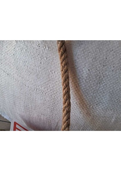 Jüt Halat 35 Metre Hasır Halat 8 mm Kendir Halat Ip Dekoratif Jüt Doğal Halat