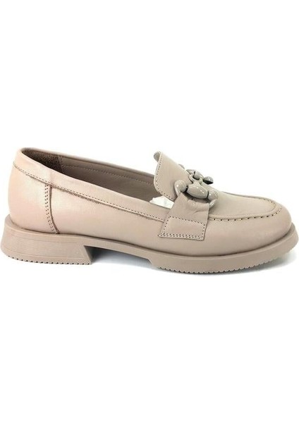 10730 Hakiki Deri Günlük Kadın Ayakkabı-Vizon fiyatları