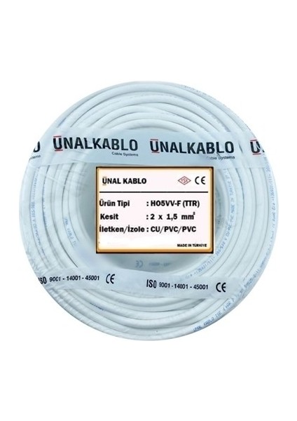 2x1.5 Ttr - 35 Metre Çok Telli Kablo