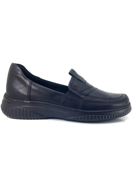 3585 Hakiki Deri Günlük Kadın Ayakkabı-Siyah fiyatları