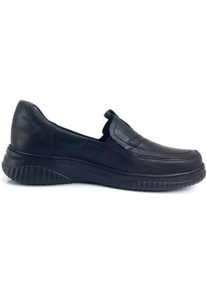 3585 Hakiki Deri Günlük Kadın Ayakkabı-Siyah modelleri