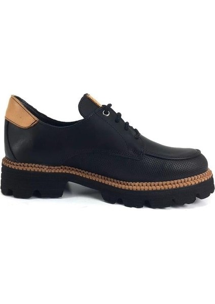 3850 Hakiki Deri Günlük Kadın Ayakkabı-Siyah modelleri