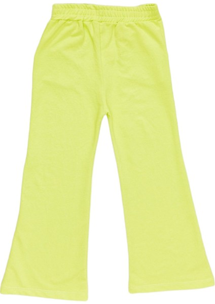 Kız Çocuk Perfect Yazı Desenli Cepli Bol Paça Neon Sarı Renk Eşofman Altı fiyatları