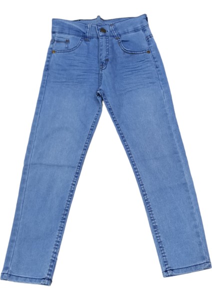 Erkek Çocuk Krinkıl Model Likralı Açık Mavi Renk Kot Pantolon
