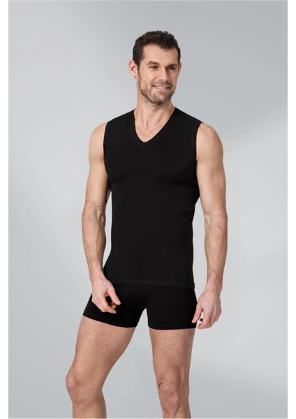 Namaldi Erkek Premier V Yaka Kolsuz Body Likralı Fanila Atlet 188 - 3 Adet