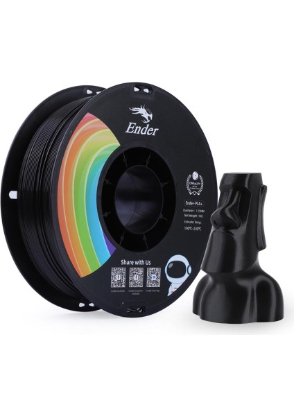 Ender Pla+ Siyah Filament 1.75MM 1kg